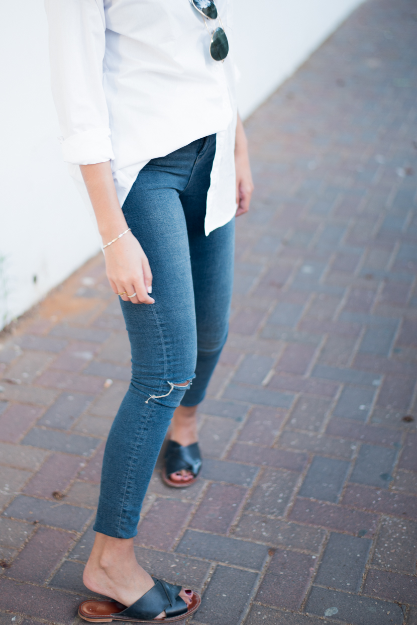 basics and classics, favorite classics, White shirt, red lip, blue jeans, personal style