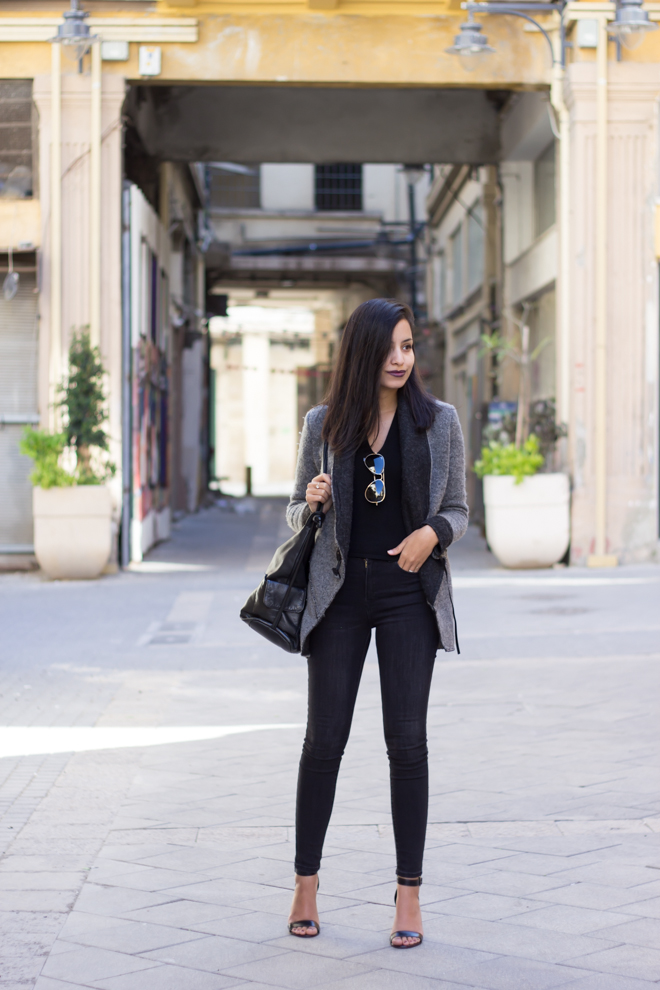 Why Delilah blog- black outfits, sweather and sandals, november